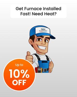 Save 10% on a new furnace until December