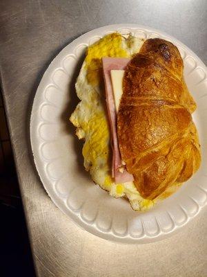 Ham egg &cheese croissants