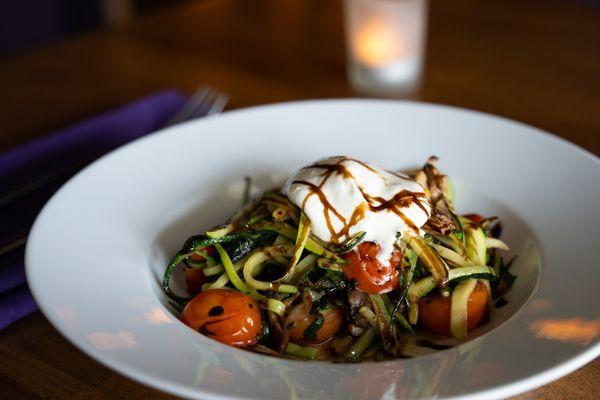 Zucchini Noodles with Burrata