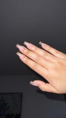 Gold French tip