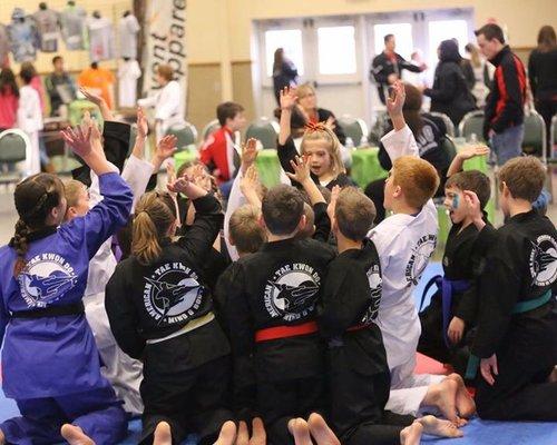 Students having fun at a local tournament