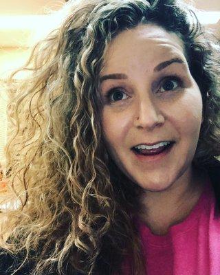 finished blonde bayalage, blonde color/cut hair by Ali.