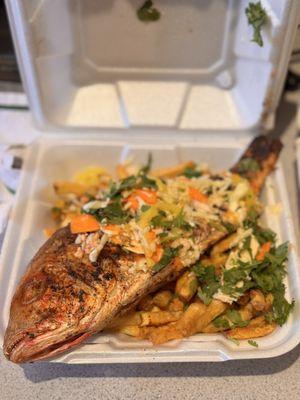 Grilled snapper with fries