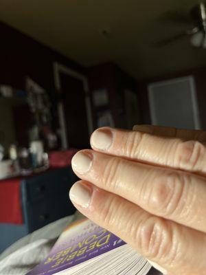 Polish on my cuticles