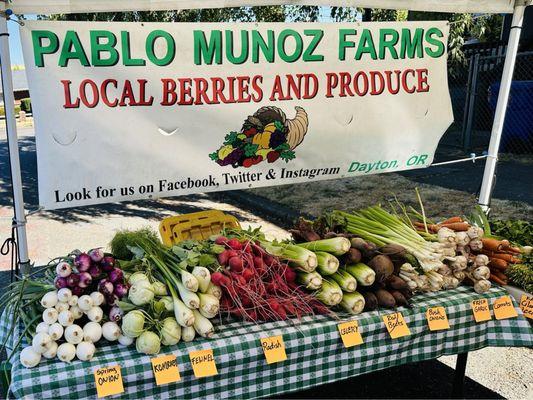 Pablo Munoz Farms local berries and produce from Dayton Oregon
