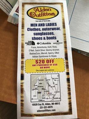 Wow! I have a $20 off $50 coupon- that's HUGE!