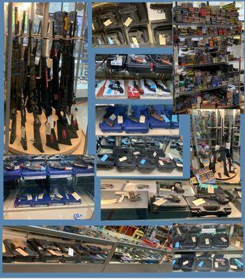 Guns & Ammo, and accessories, men dress shirts, Wrangler handbags, Jen & Co. handbags, Uncle Henry & Old Timer Knifes, Rada kitchen knives