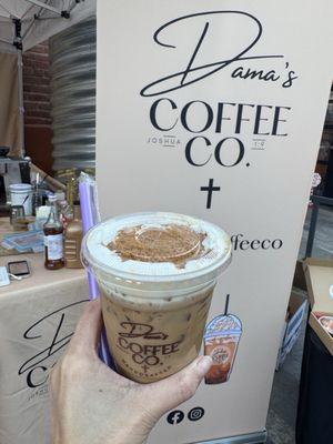 Cookie vanilla iced latte