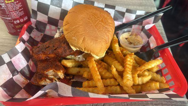Giant sliders and fries