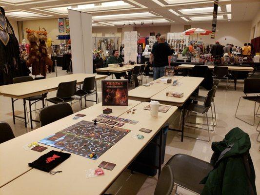 Playing games at Saratoga Comic Con