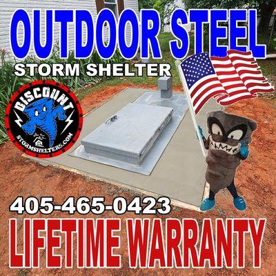 Lifetime Warranty 5x7 outdoor steel below ground tornado shelter
