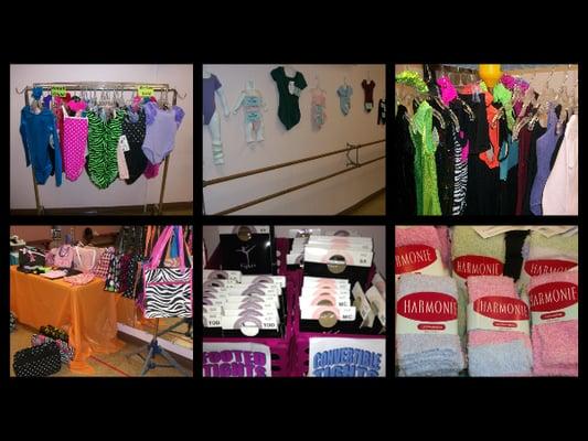 Dancewear available! Leotards, dance bags, tights, legwarmers & other accessories!