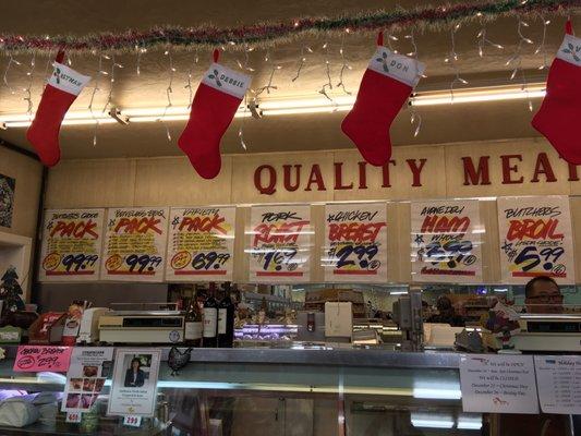 It was very festive at the meat counter