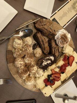 Dessert sampler tiramisu bites are amazing!