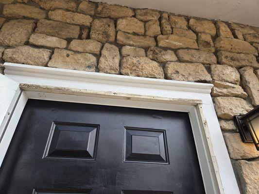 Damage from storm door