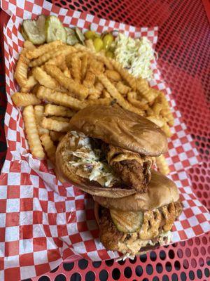 2 sliders with fries $14.99