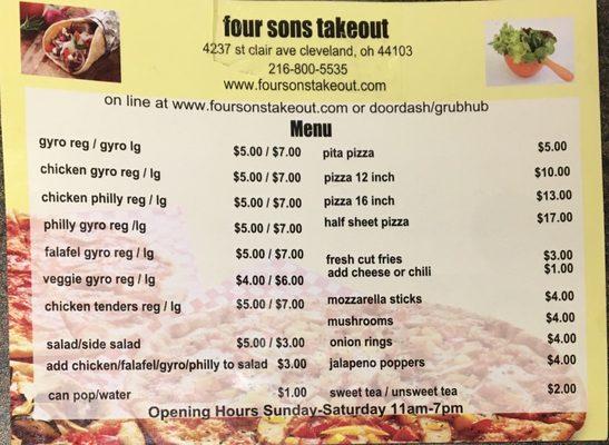 Four Sons Takeout