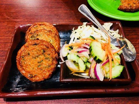 Fried fish cakes yummy