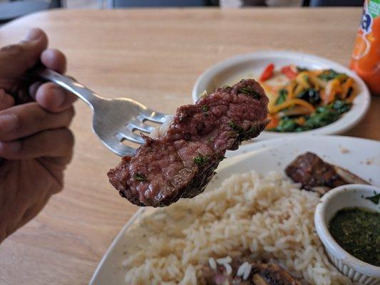 Medium-rare short ribs were amazing.