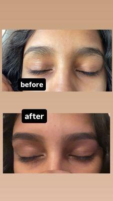 eyebrows before and after