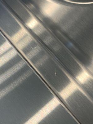 scratched stove, more scratches not pictured.