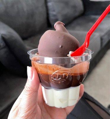 $0.75 Dipped Cone (subbed cone for cup) for 75 yr anniversary