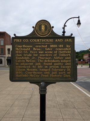 Pike County Courthouse and Jail Historical Marker, Pikeville