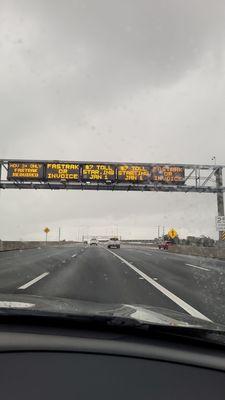 Toll going up from $6 to $7 next week on January 1, 2022.