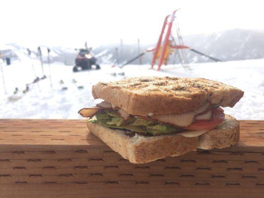 The Patrol Panini. Turkey, bacon, avocado, Pepper Jack. With avocado, tomato, and special sauce.