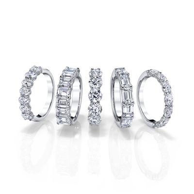 Natural Diamond Eternity Bands, in stock. Or we can Custom design one for you.