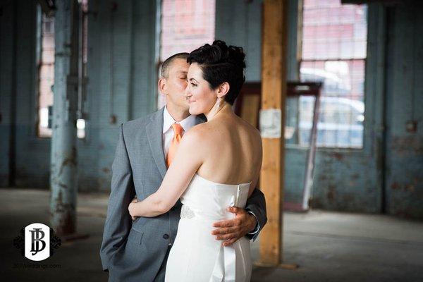 A Summer Rain Wedding In Portland at The Portland Company Complex