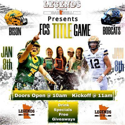 NDSU VS MSU FCS National Championship Game Bison Watch Party