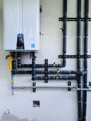 Tankless water heater install