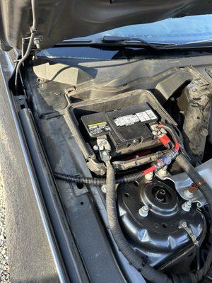 Battery guard not installed