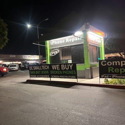 Taken from entrance to parking lot