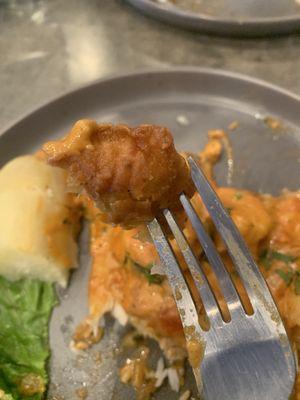 The fry on the fish was really amazing