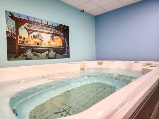 Stop by and check out our Hydropool 13FFP Swim Spa! Demo it today and see why Hydropool sets the bar when it comes to swim spas.