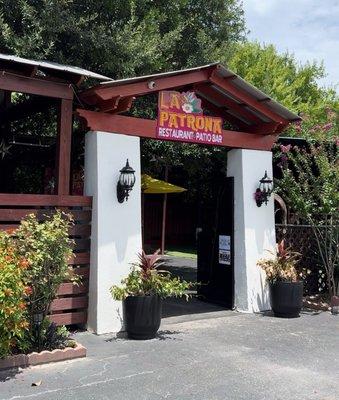 Entrance in the back