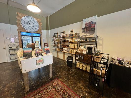 Food, drink, and candy section of the Red Dirt Vagabond