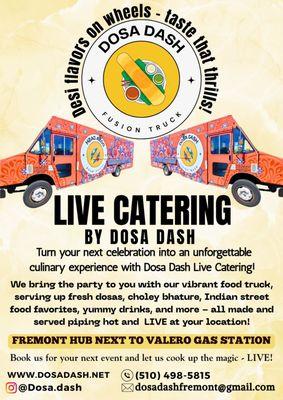 Let Dosa Dash bring the LIVE TASTE to your celebration!