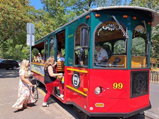 All aboard our Wine Trolley!