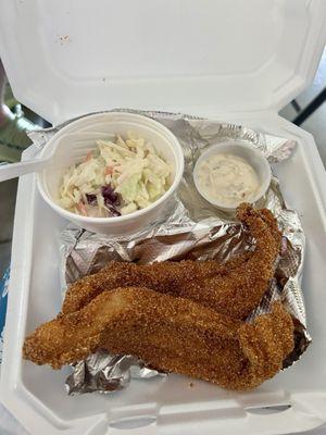 Catfish and slaw