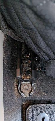 Front driver seat corner not vacuumed