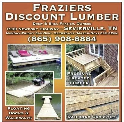 We specialize in Dock's ! Www.frazierslumber.com