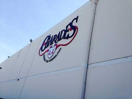 Building signage where the front entrance is