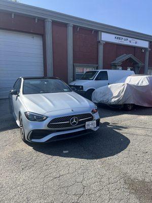 2022 Mercedes Benz C300 brought back to life here at Keep Up Collision