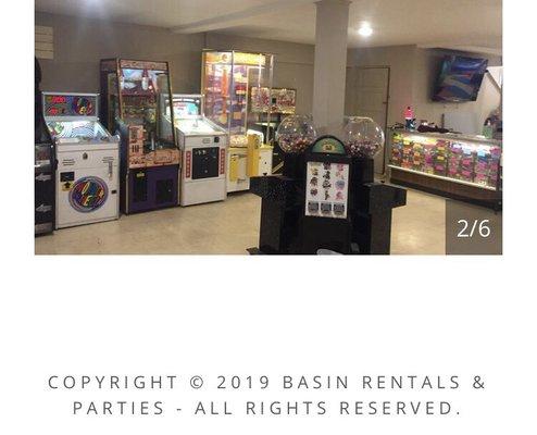 Photos off their website of the indoor playground, arcade games, and bouncy houses