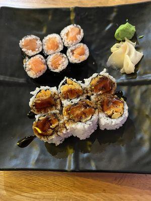 Salmon Roll, sweet potato roll