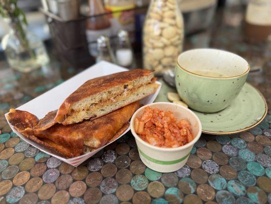 Schmelty plus housemade kimchi