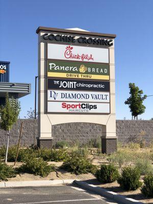 Plaza sign visible from S. Carson St.
